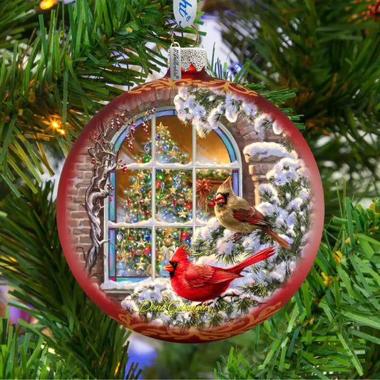 Christmas-Window Glass Ornament Holiday By Gelsinger