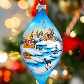 Winter Village Glass Ornament Holiday Splendor By Debrekht