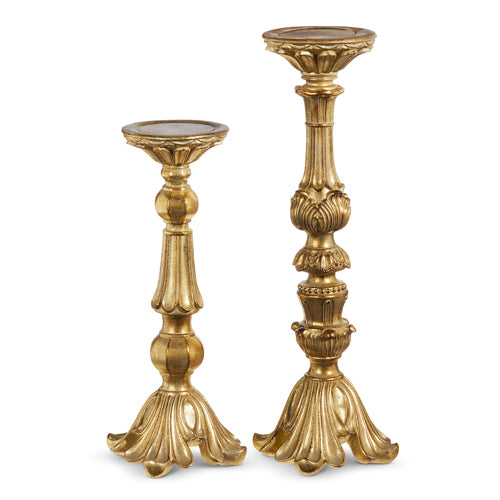 VINTAGE GOLD CANDLE HOLDERS