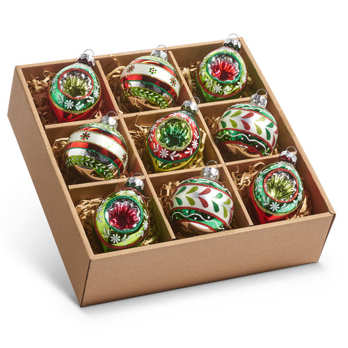 3.5" BOX OF VINTAGE ORNAMENTS