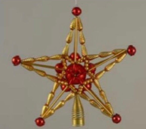 Gold/Red Tree Topper Pre Order