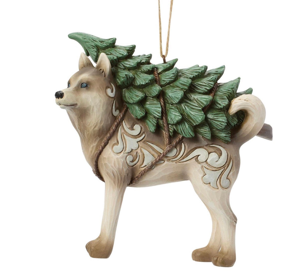 Wdlnd Husky with Tree Ornament