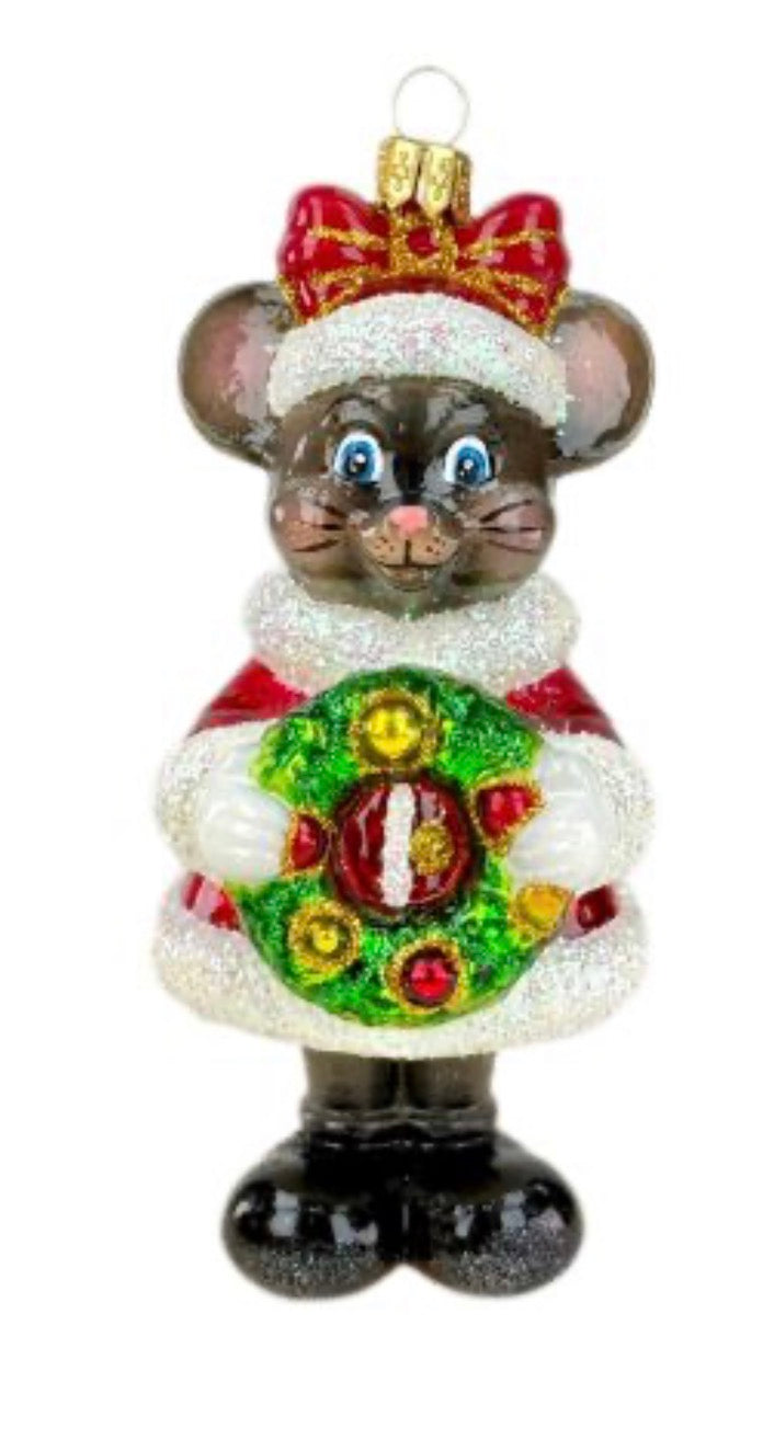 Mouse With Wreath 2767X