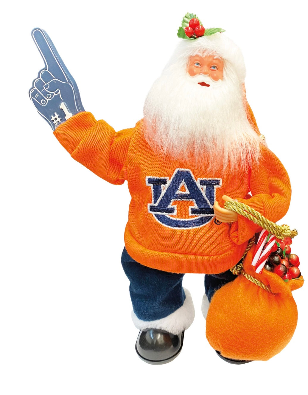 12″ AUBURN ANIMATED/MUSICAL SANTA