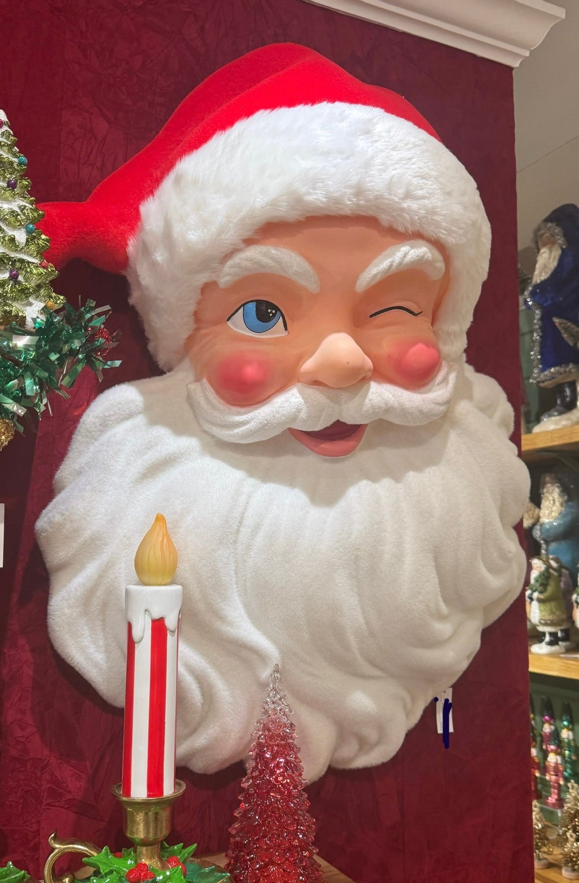 32" Wall Mount Santa Head