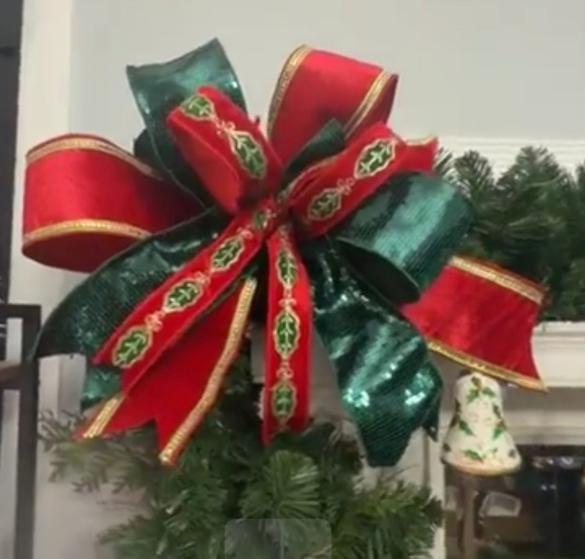Traditional Holly Bow