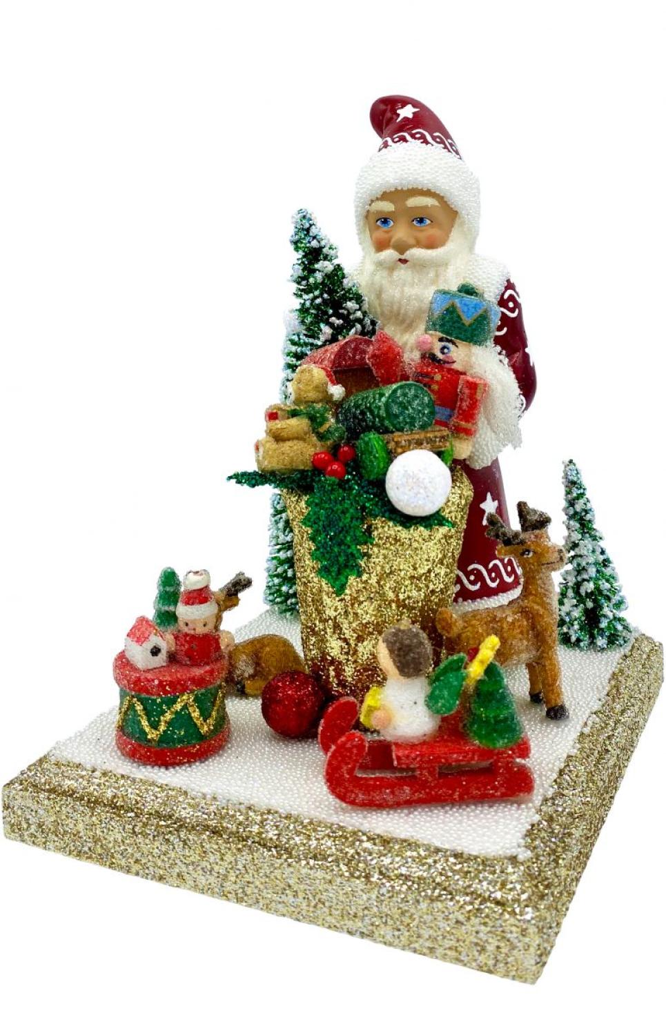Santa Red Beaded Edges