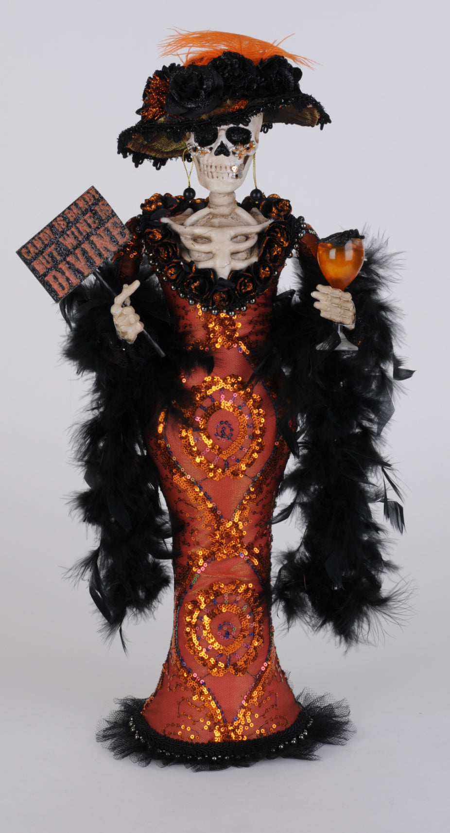 Wine Divine Lady Skeleton (orange)