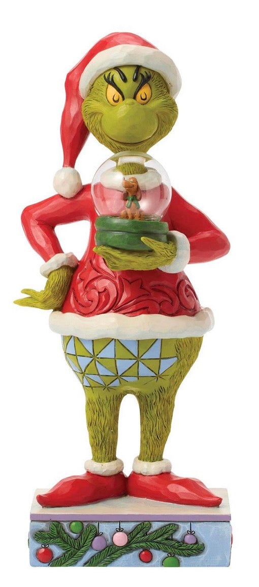 Grinch Holding Dome with Max
