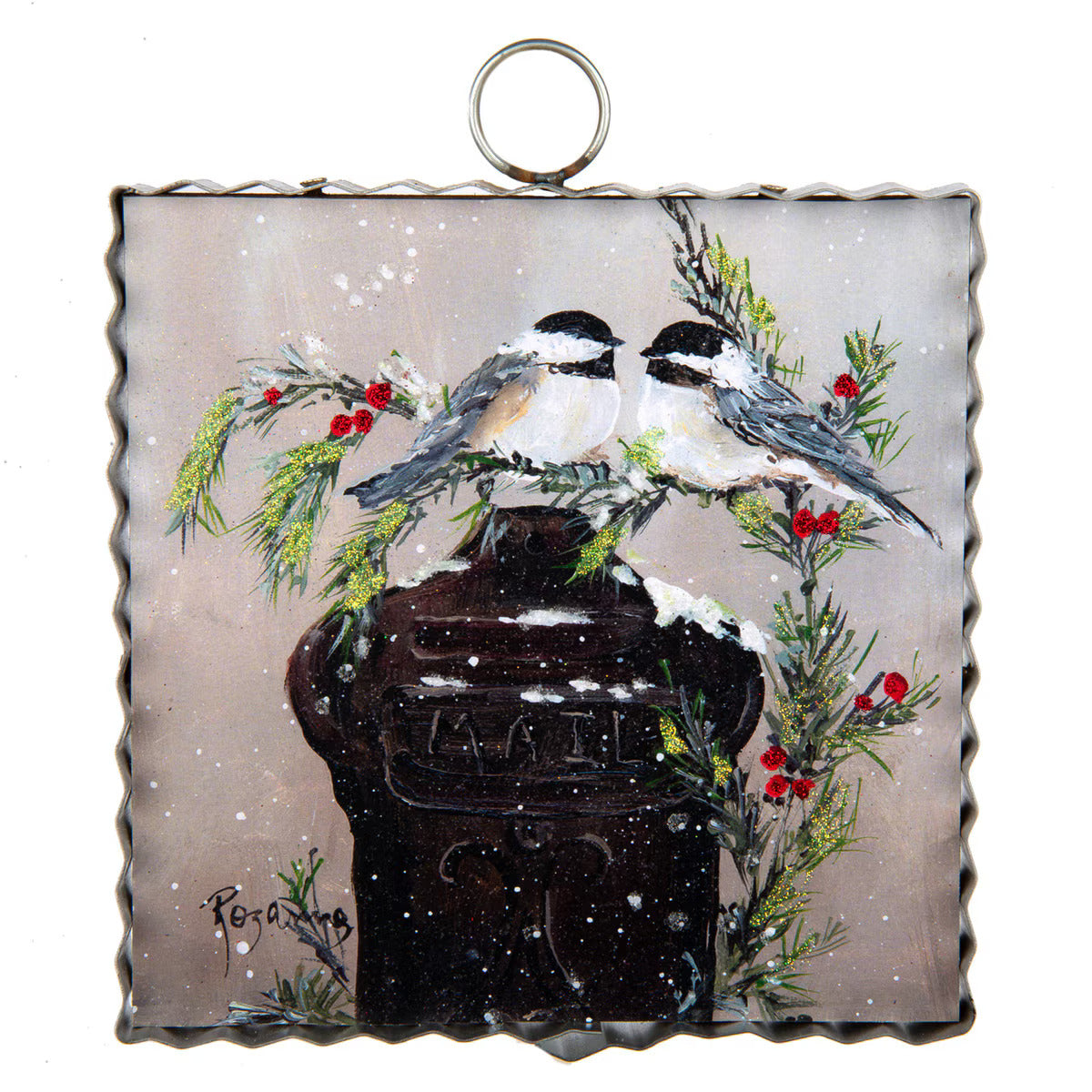 Mini Gallery Chickadees on Mail Box