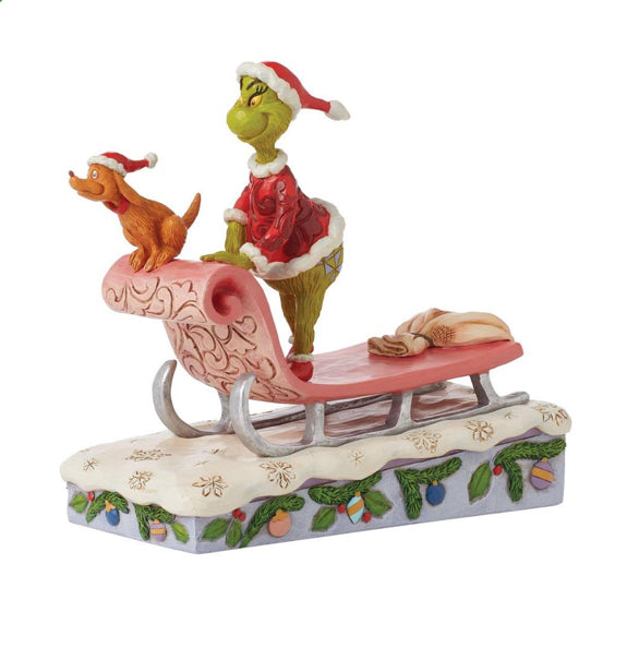 Grinch and Max on sled
