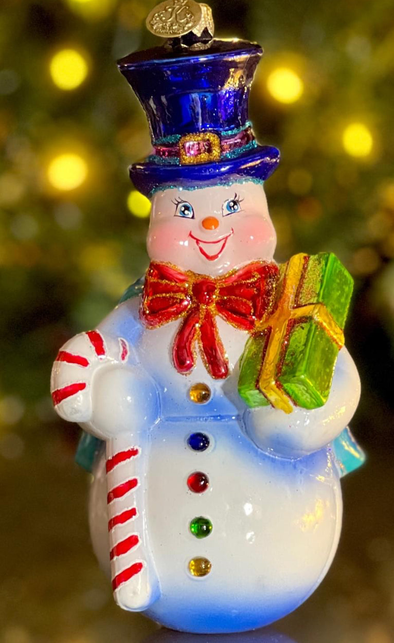 Snowman with Gift