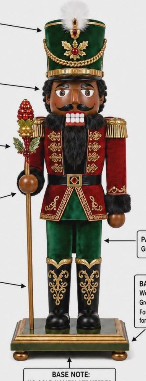 15" African American Nutcracker Deluxe