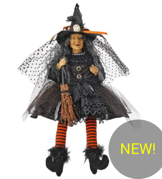 25" SITTING HALLOWEEN WITCH