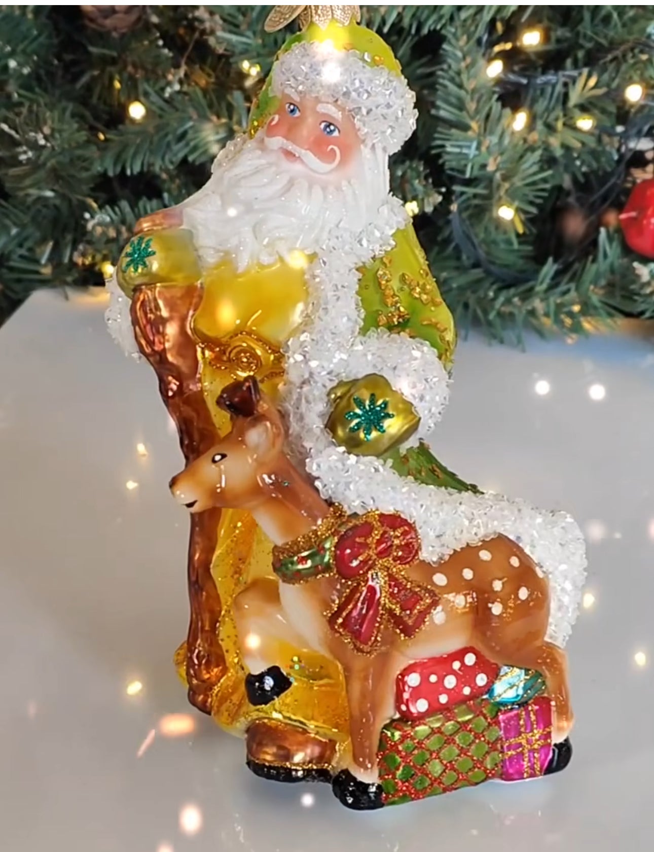 Santa and riendeer