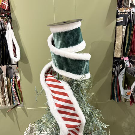 Velvet with white Trim 4x10yd