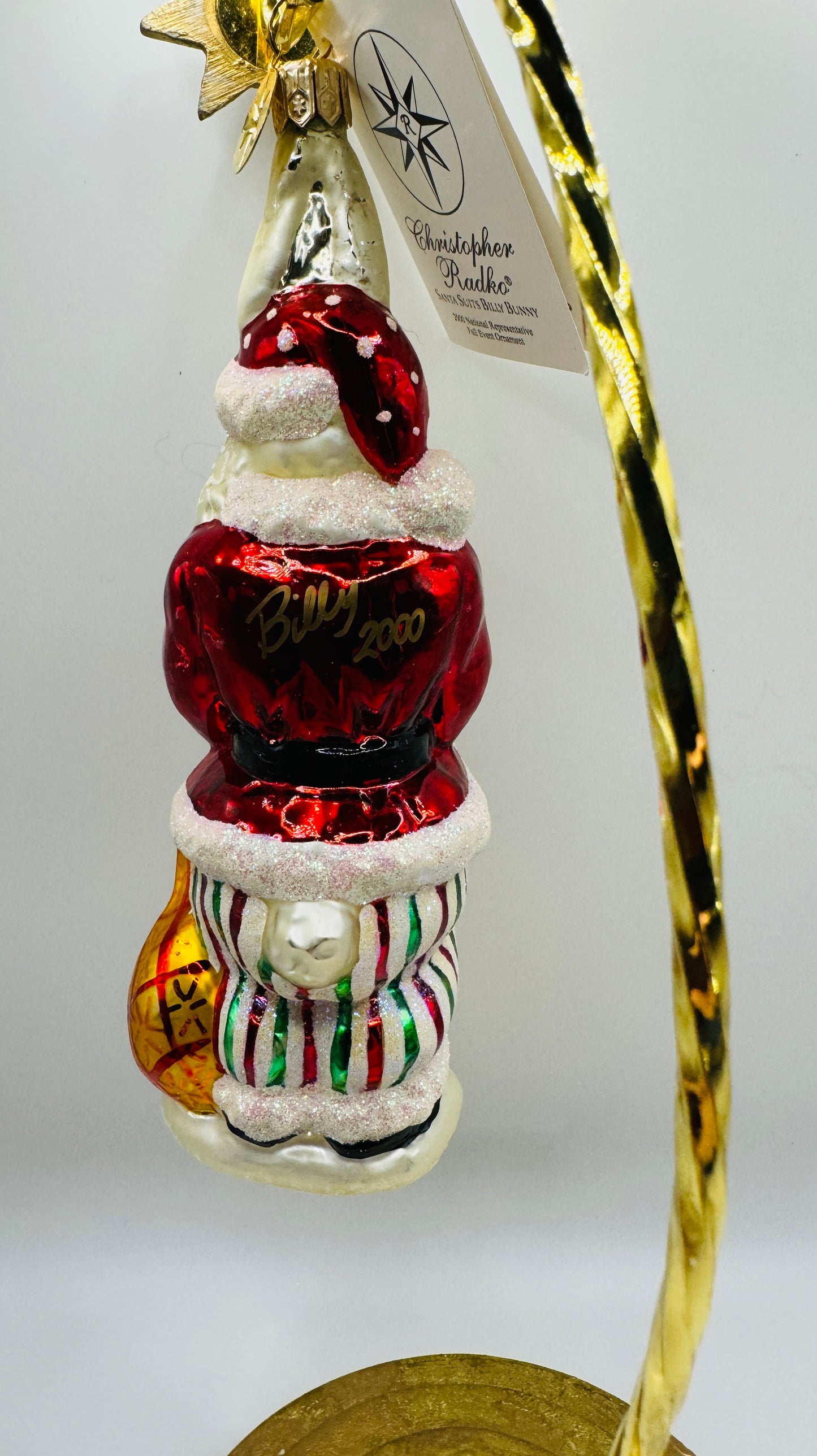 Christopher Radko Santa Suits Billy Bunny