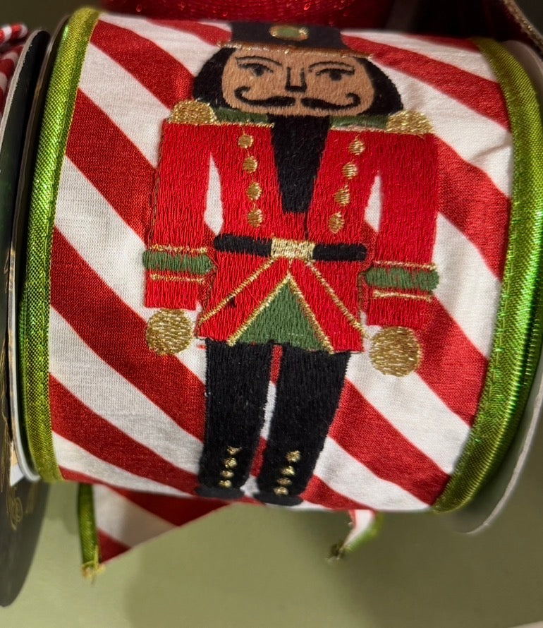 Nutcracker Print Metallic Dupion Back 4x10 yd
