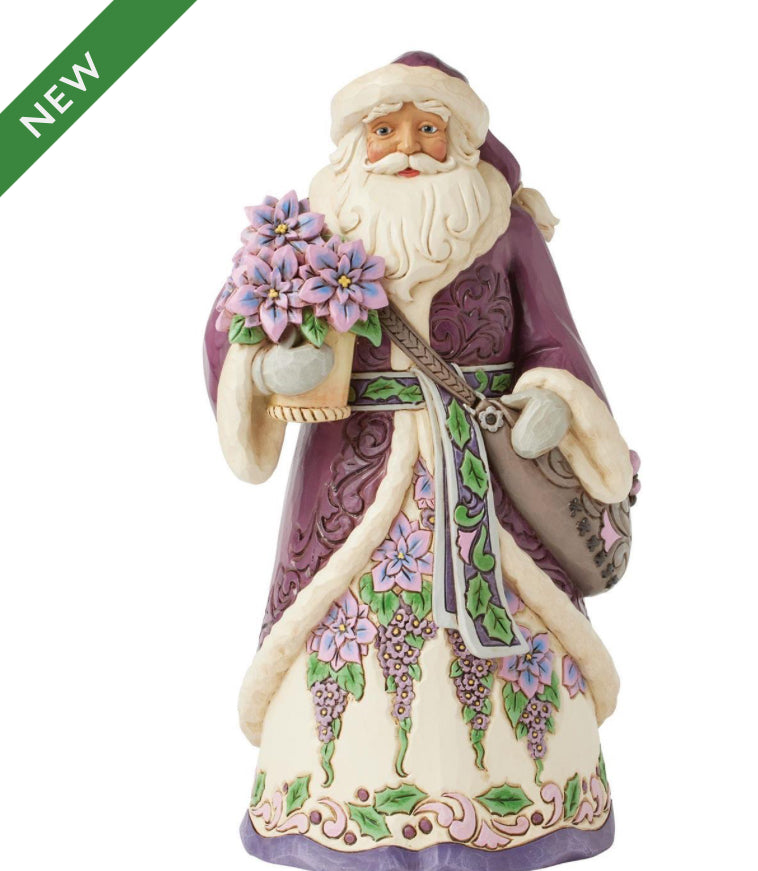 Purple Santa Figurine