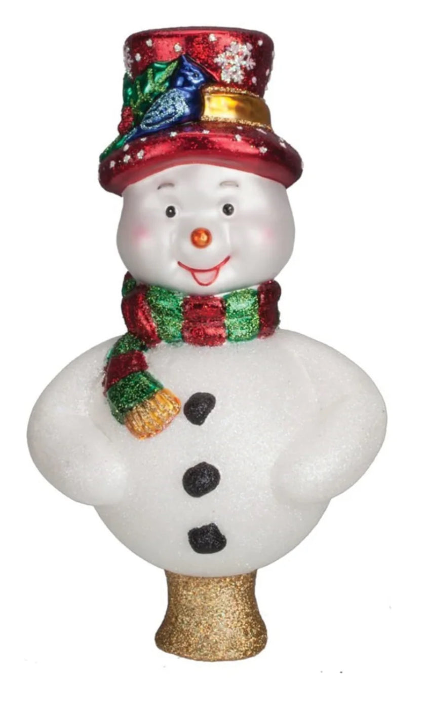 Old World Christmas Glass Blown Tree Ornament, Frosty Tree Top