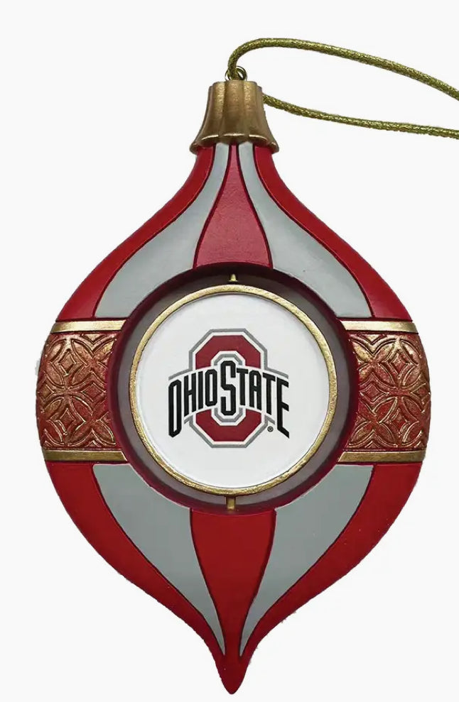 5.5" Ohio State Spinning Bulb Ornament