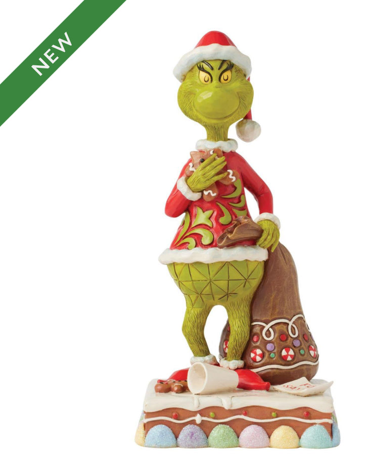 Grinch Eating Gingerbread Figure
