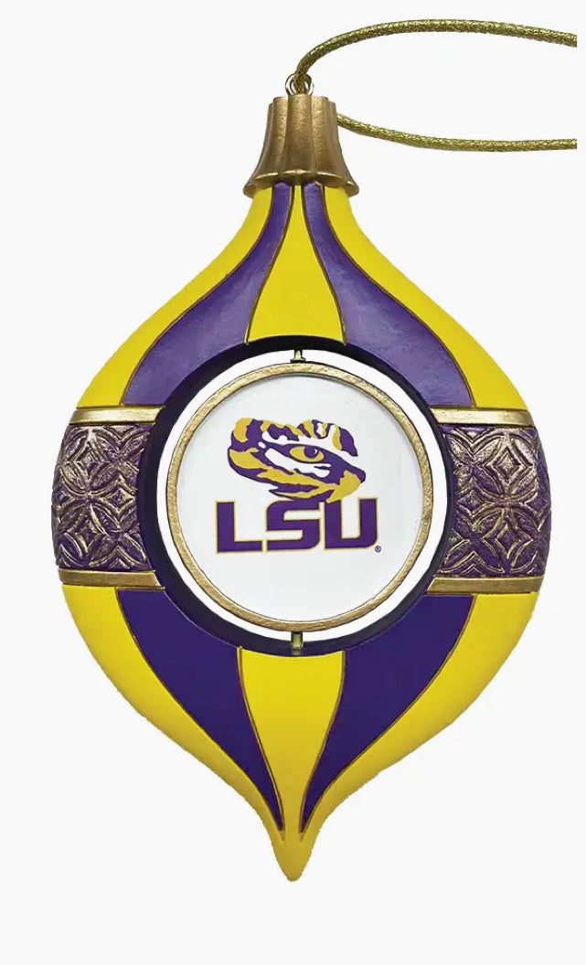 5.5" Lsu Spinning Bulb Ornament
