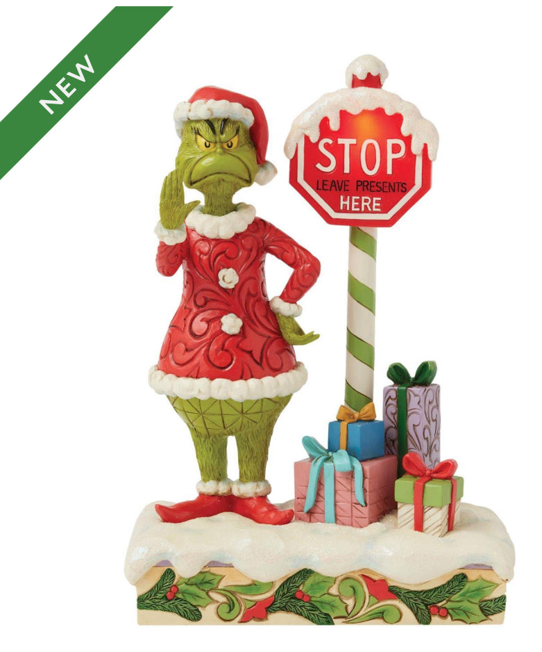 Grinch by Stop Sign LED Figure
