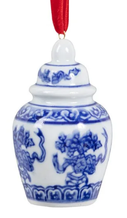 Chinoiserie Ginger Jar Ornament, 3 Assorted Styles