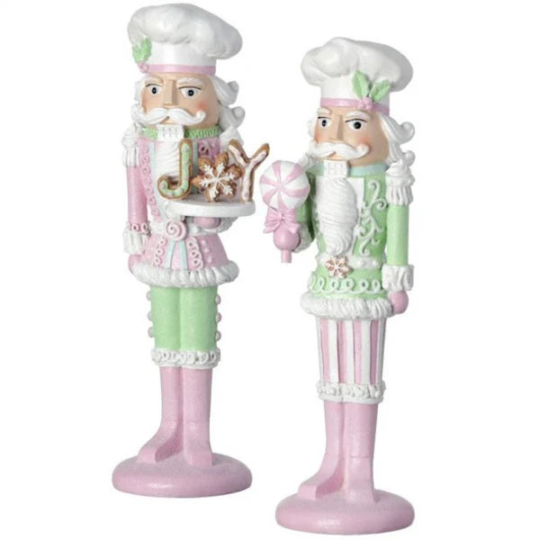 11.5"RESIN PASTEL CANDY NUTCRACKER