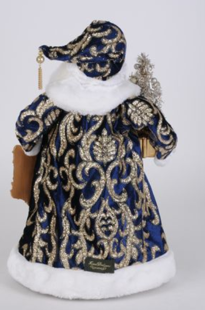 Lighted Midnight Blue Santa
