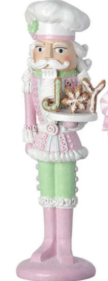 11.5"RESIN PASTEL CANDY NUTCRACKER