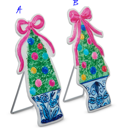 7" CHINOISERIE DECORATED TREE EASEL