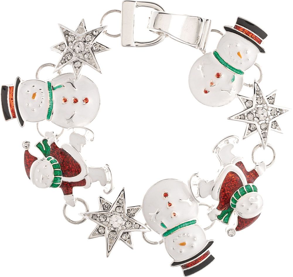 Skating Santa Snowman Bracelet