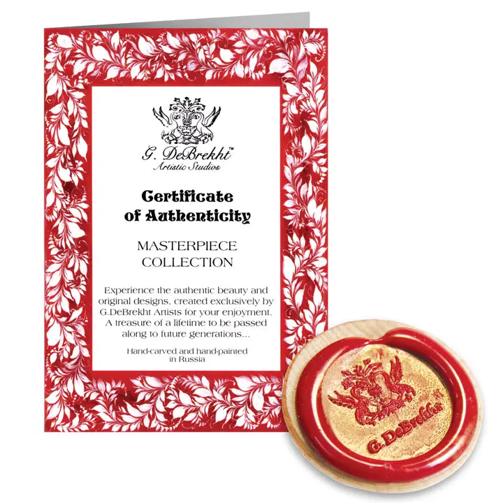 Woodcarved Handpainted Raising Star Santa G.DeBrekht