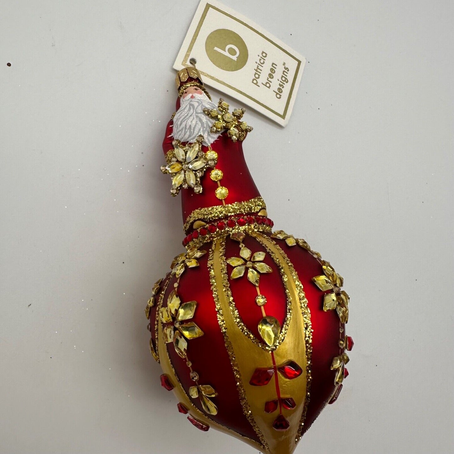 2021 Patricia Breen Edwardian Noel Red and Gold Neiman Marcus Exclusive Ornament