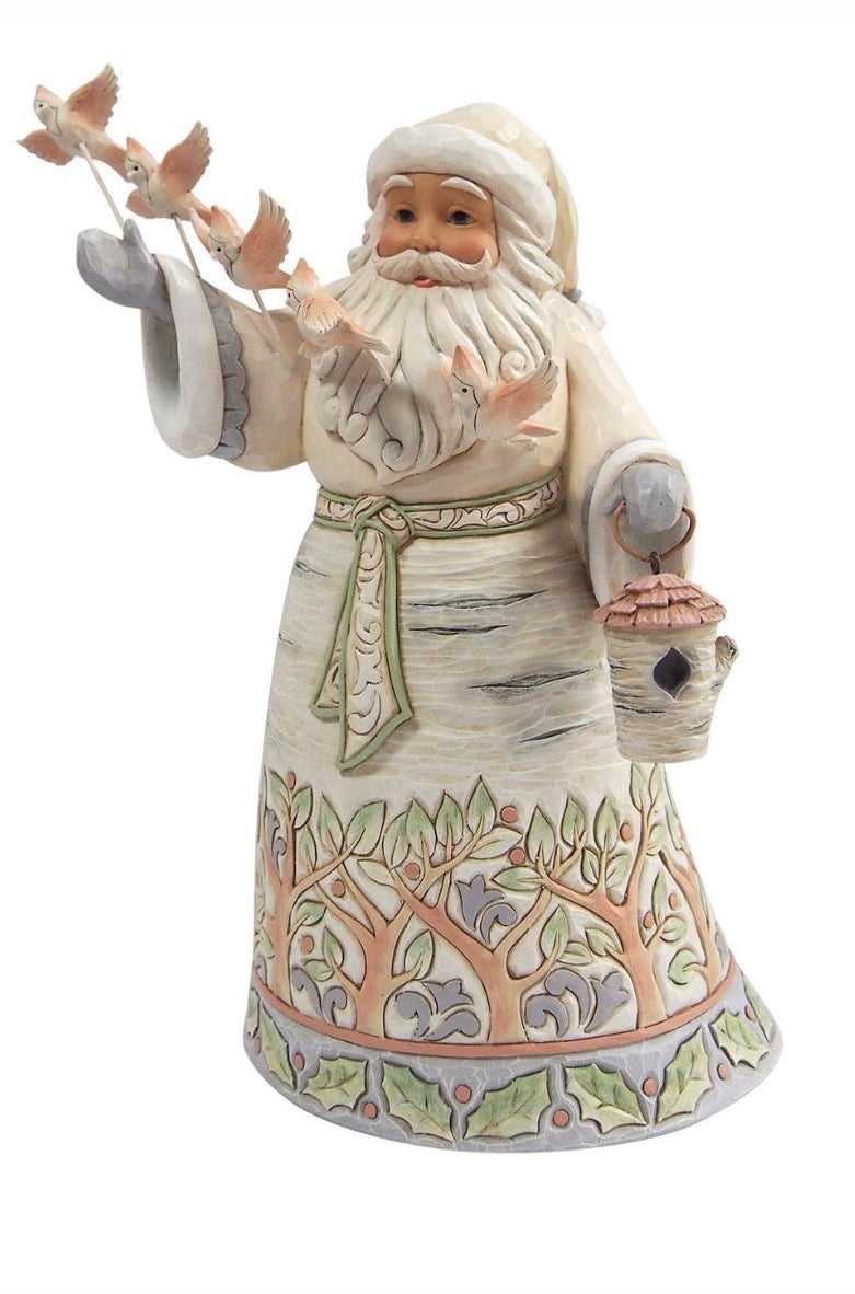 Wdlnd Santa Flying Cardinal Figure