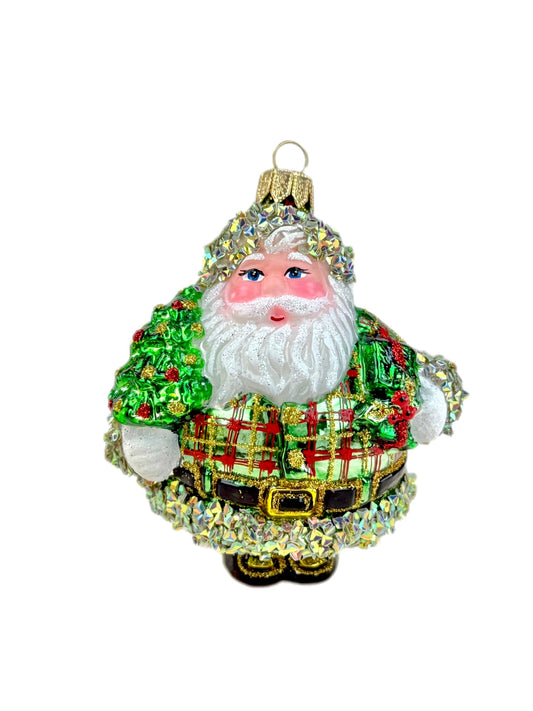 Starlight Plaid Santa