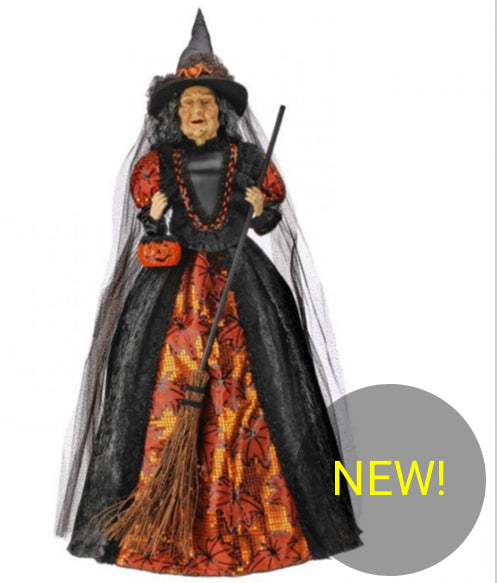 42" STANDING WITCH W/SPIDER