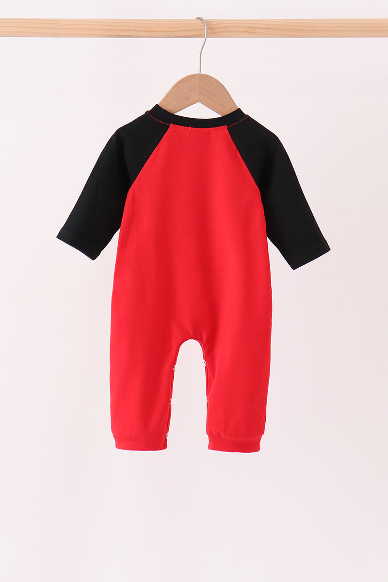 Red Milk Cookies French Knot Romper