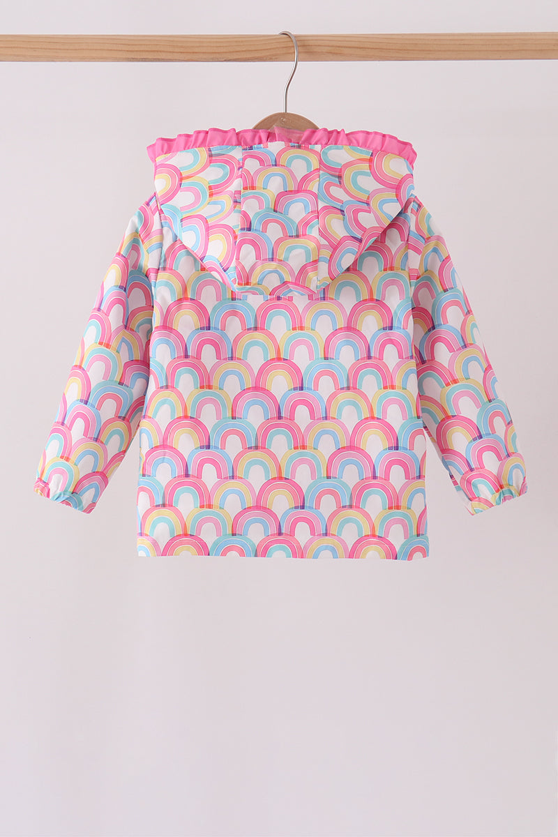 Rainbow Ruffle Raincoat