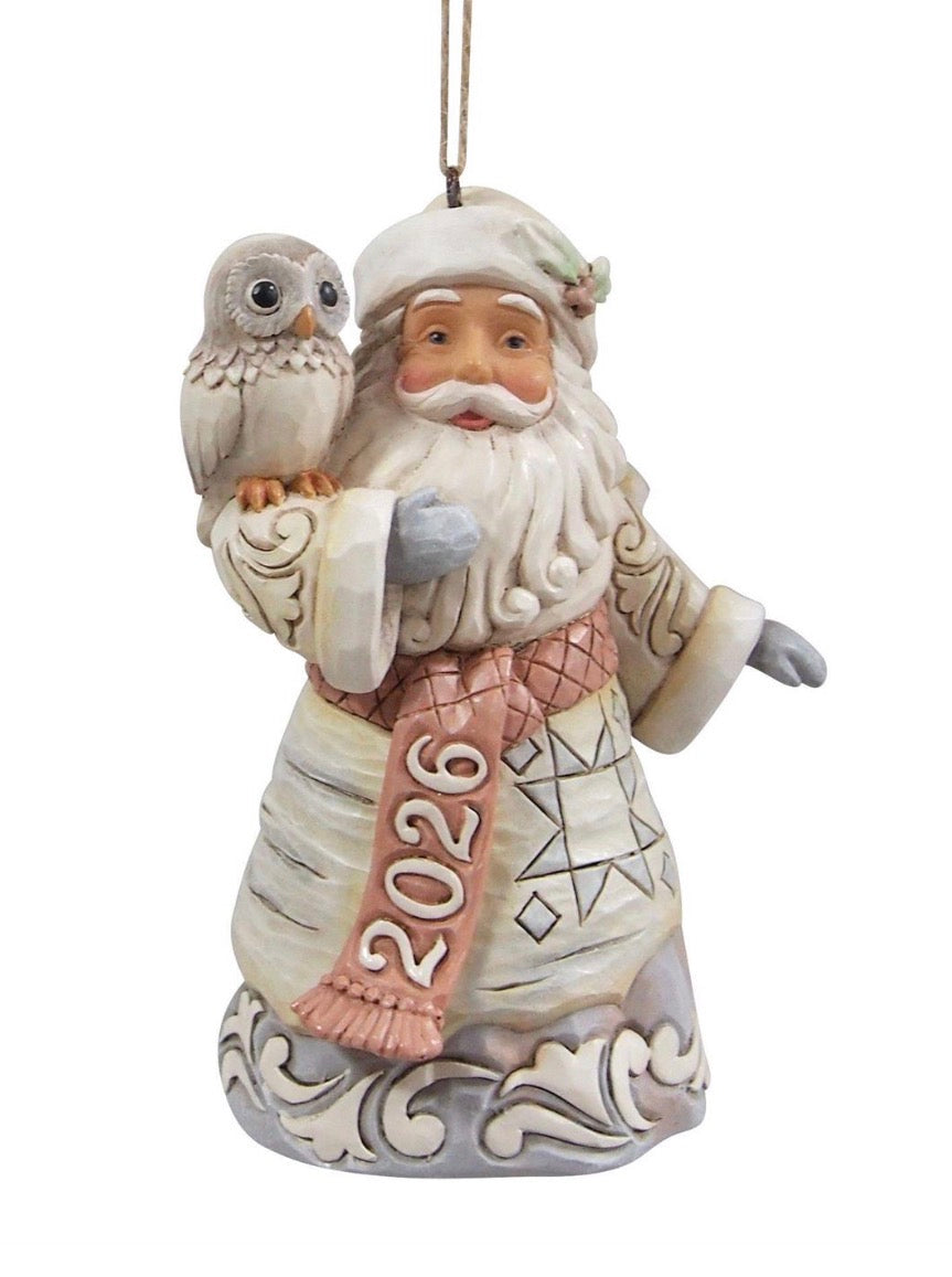 Wdlnd Date 2026 Santa Ornament