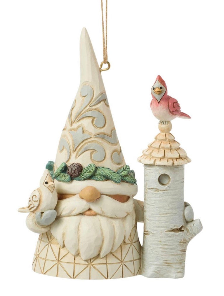 Wdlnd Gnome with Birdhouse Ornament
