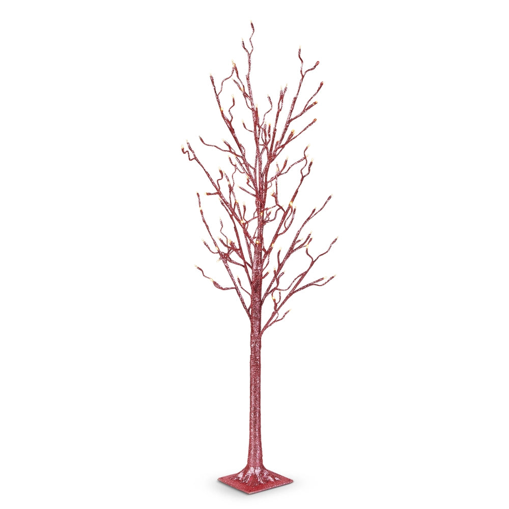 4.5' Light Pink Glitter Lighted Tree