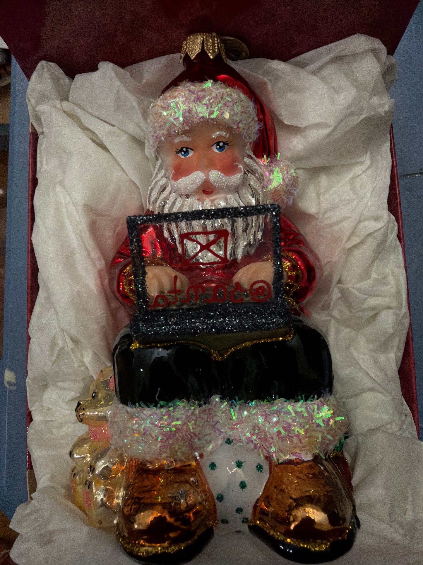 Santa on Laptop