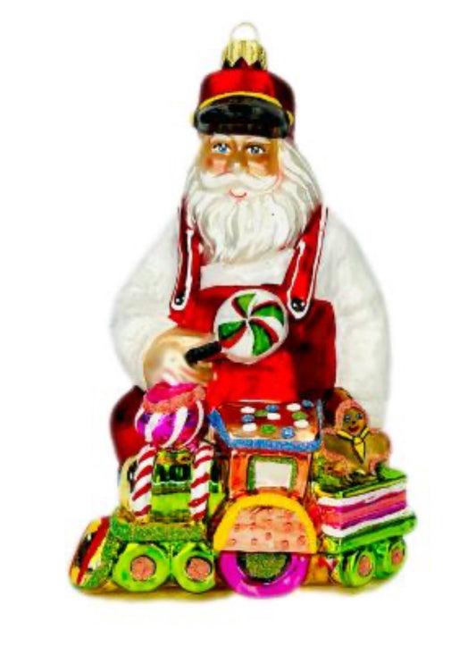 Santa train conductor
