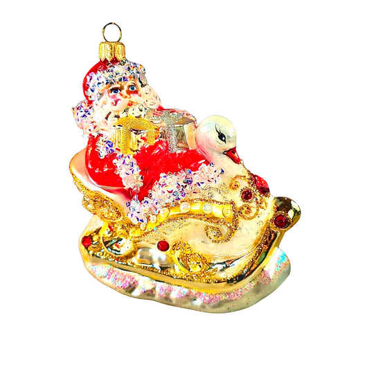 SLEIGHING SWAN SANTA