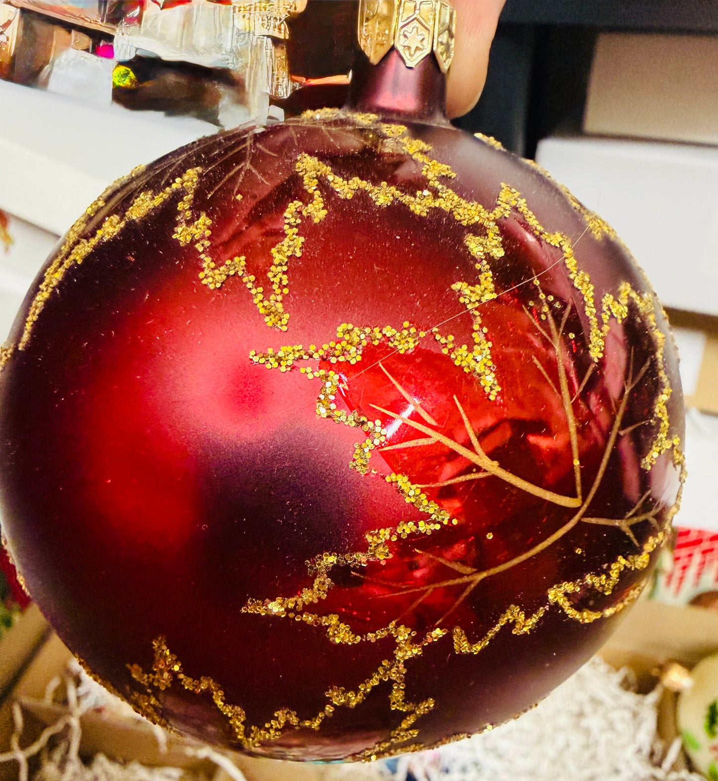 Christopher Radko Ruby Crimson Red Scarlett Christmas Ornament