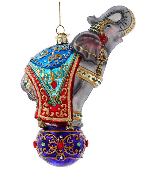 Bellissimo Glass Elephant Ornament