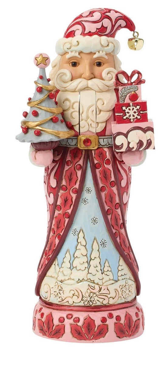 Nutcracker Santa Tree Red/Pink